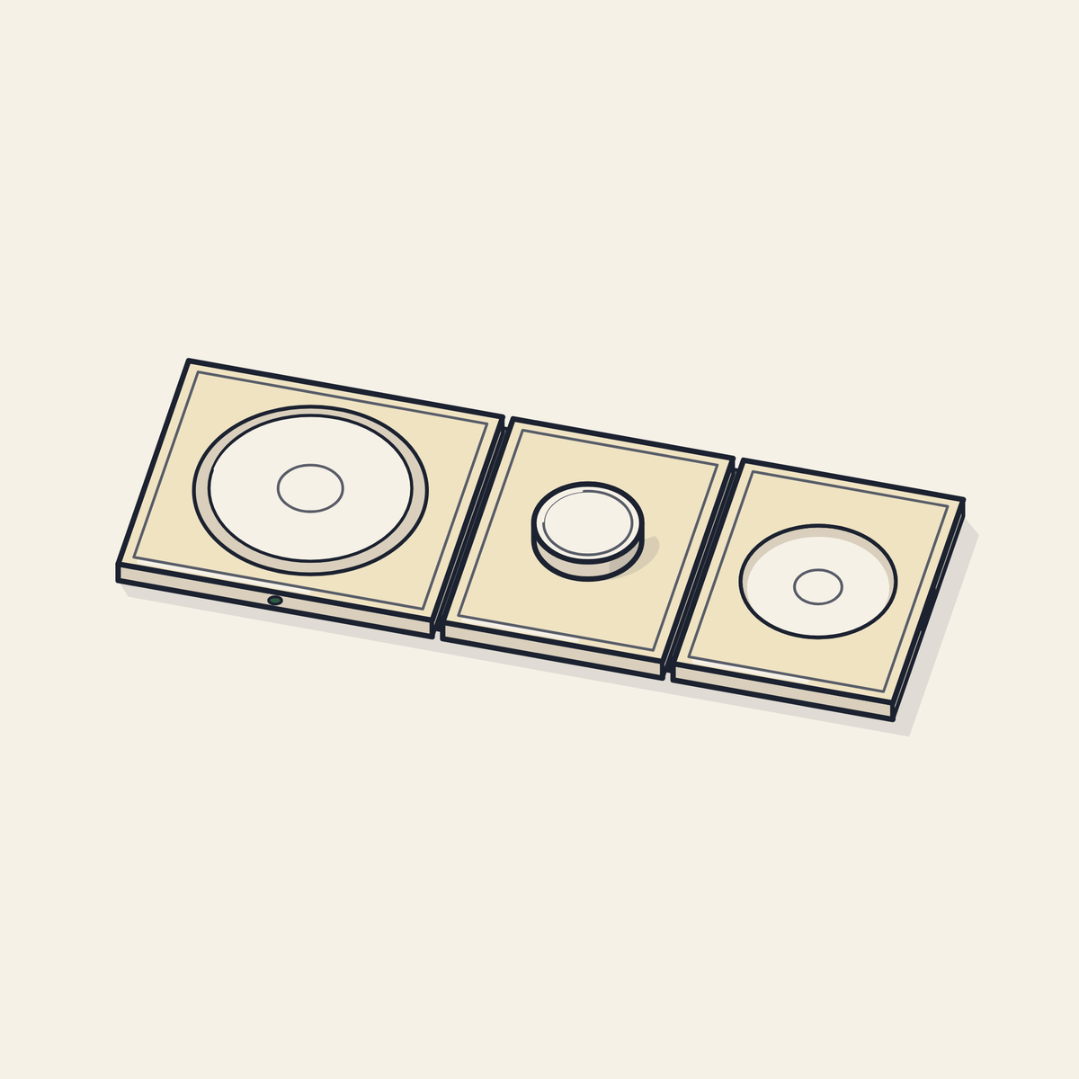 Drawing of a foldable 3-in-1 wireless charger