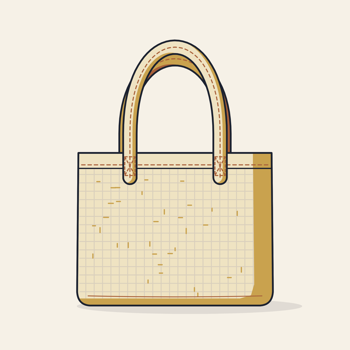 Drawing of a jute tote bag