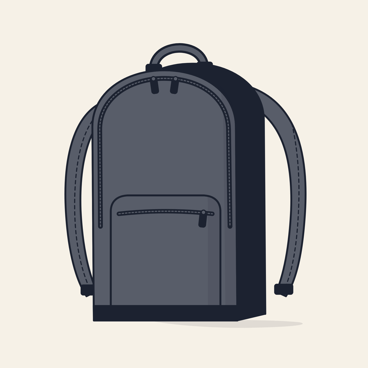 Drawing of a laptop backpack