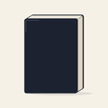 Drawing of a plain dark closed notebook