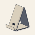 Drawing of a metal phone stand