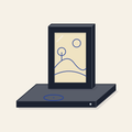 Drawing of a photo frame with a wireless charger