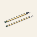 Drawing of a plantable paper pen and pencil