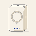 Drawing of a wireless power bank