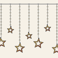 Drawing of LED star curtain lights
