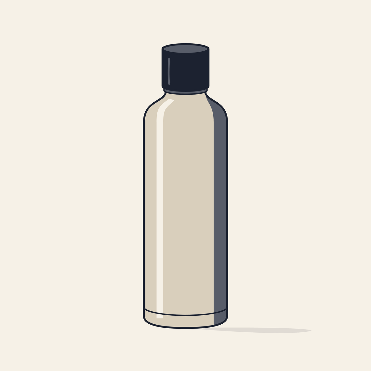 Drawing of a stainless steel bottle
