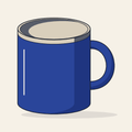 Drawing of a double-wall steel mug